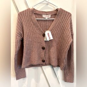 Pink Republic V-neck button up sweater